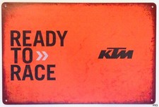 Red Bull KTM Factory Racing Motorcycle Metal Garage Sign Plaque Vintage mancave