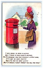 Postcard Donald McGill Red