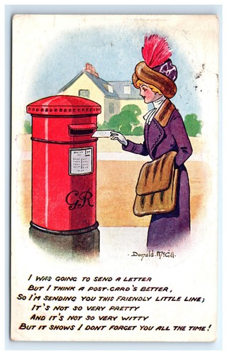 Postcard was going send a - postcard,