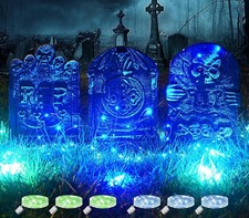 3 x Halloween Decorations Tombstones Gravestones In/Outdoor Spooky + 240 LED's