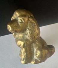 Vintage Brass Spaniel Dog