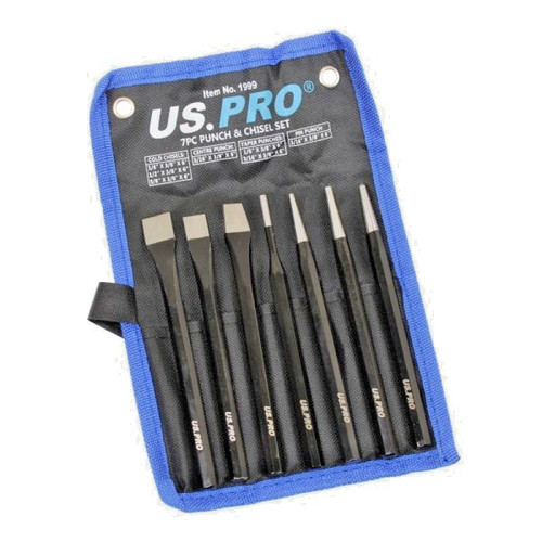Pro 7pc punch - and, chisel