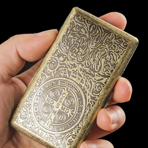 Retro bronze metal cigarette - retro,