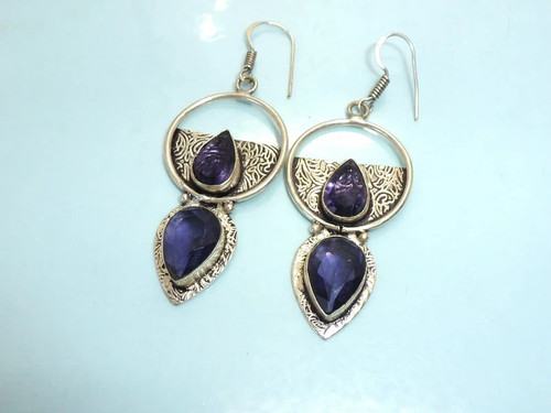 Pair large sterling - sterling, silver