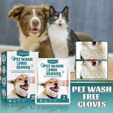 10/20PCS Pet Cleaning Glove Bathing Wipes for Cat Dog Hypoallergenic Deodorizing