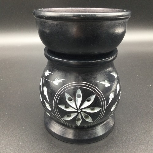 Soapstone hand carved black - soapstone, 8