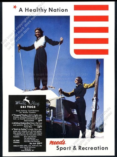 1942 skiing women packard car - skiing,