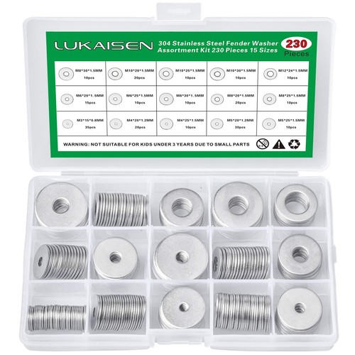 230pcs large flat washer set - 230pcs,