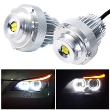LED Angel Eye Halo Ring Headlight Bulbs For BMW 5 Series E60 E61 LCI 2007-10