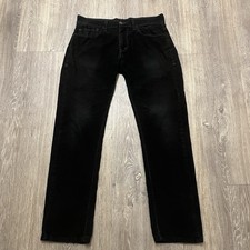 Levi's 511 Corduroy Trousers Black Cotton Slim Fit Straight Leg Fit As 33W x 31L