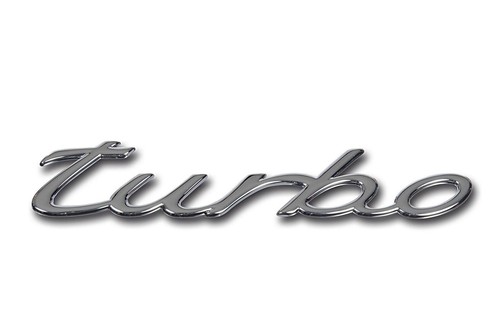Porsche 996t turbo logo chrome - porsche,