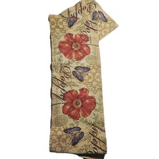 Poppy Flower Butterfly Table