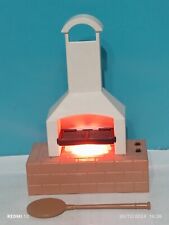 PLAYMOBIL WOOD OVEN PIZZERO PIZZERIA LIGHT AND BATTERIES REF 70336 cook grill