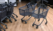 Job lot shopping trolleys 6 large and 6 small Polycart plus 3 large 2 kids metal