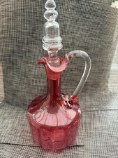 A VICTORIAN  CRANBERRY GLASS