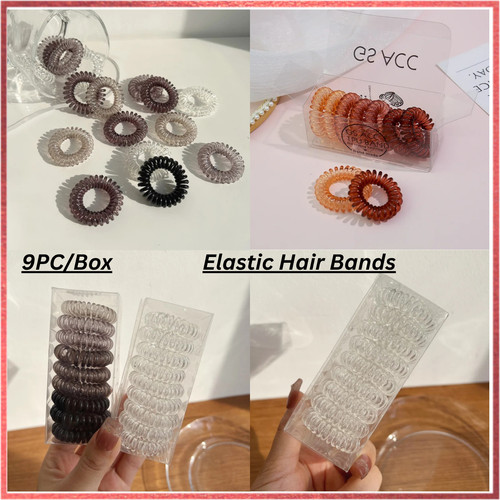 Hair bobbles spiral coil - 9,