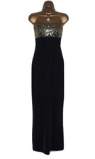 Lipsy Black Gold Sequin Maxi