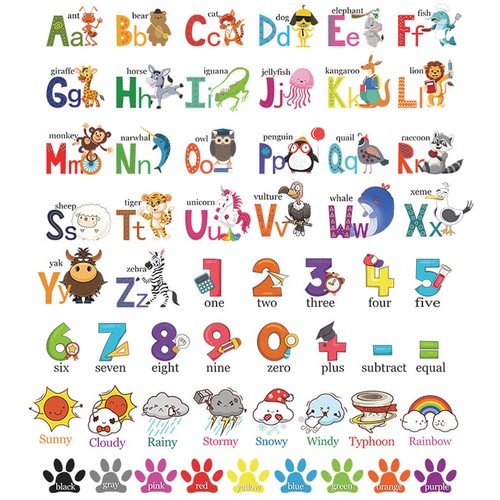 Alphabet sticker classroom - sticker,