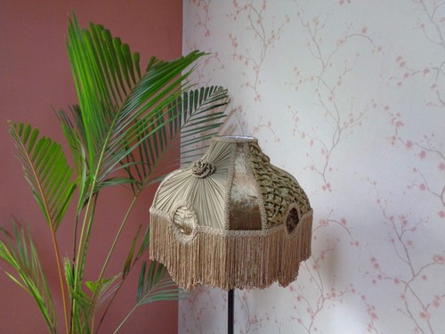 Lampshade gold pleated - gold,