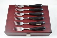 6 Sheffield Steak Forks with