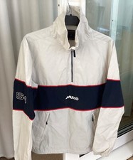 Musto white/navy 1/4 zip, long sleeve, jacket; very good condition   Size M