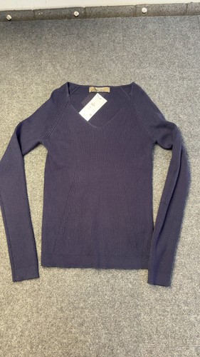 Primark navy ribbed neck - ribbed, v-neck