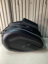 Komine SA-212 Molded Motorcycle Saddle Bags & Raincover - Black - Expandable