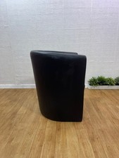 Black Leather Tub Chair /