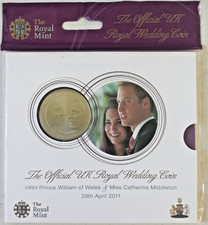 2011 Royal Mint Brilliant Uncirculated The UK Royal Wedding £5 coin SEALED.