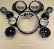 Mini R55 R56 R57 R58 R59 Dashboard Vent Trim Set Silver R56 Dash Vent Set
