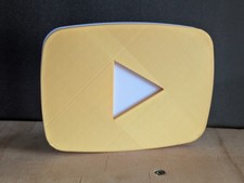 YouTube personalised Red Gold Play Button Subscriber plaque sign streaming