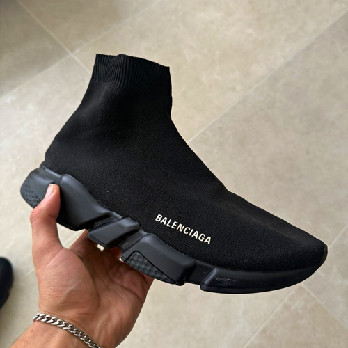 Balenciaga black sock mid top - sock,