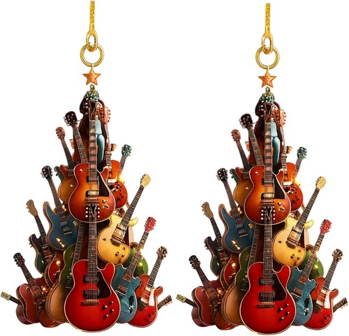 Acrylic guitar christmas - acrylic,