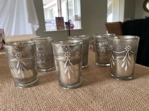 Silver etched tealight - 6,