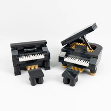 Minifigure Piano with Stool /