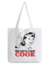 Cook Ladies Tote Bag Shopper Best Gift Chef Cooking Food Restaurant Cafe Cool