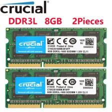 Crucial DDR3L 1600MHz 16GB(2 x 8GB) SODIMM RAM PC3L-12800 2Rx8 Laptop Memory