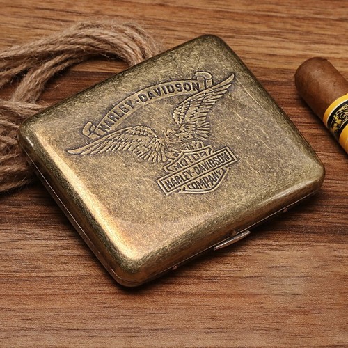 Vintage metal cigarette case - cigarette,