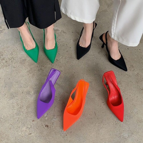 Women satin slim pointy - slim,