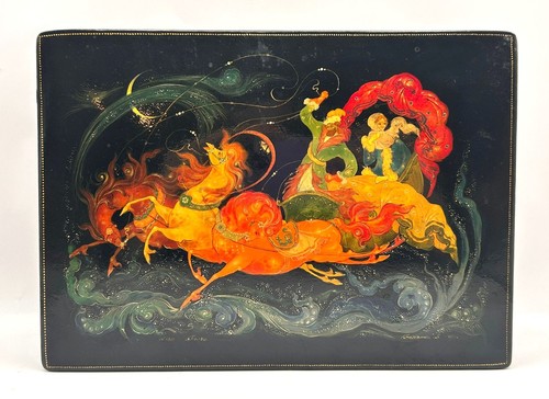 Vintage palekh russian lacquer - vintage,