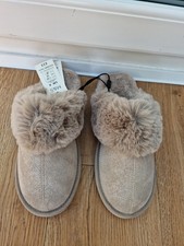 M&S  Ladies Suede Faux Fur