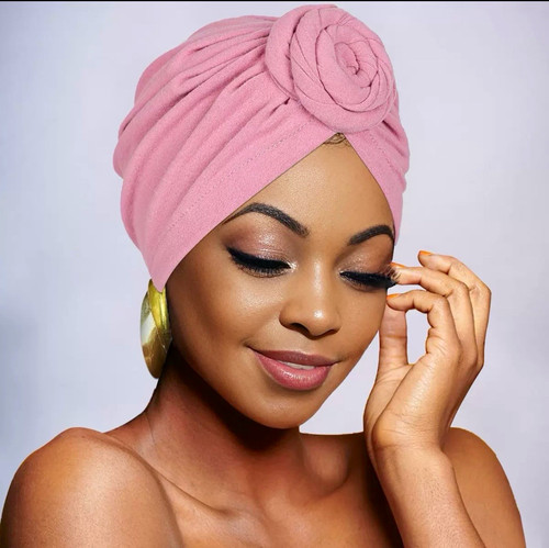 Women pink turban head - women’s,