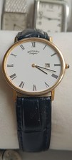 Used Mens Vintage Rotary Watch Electro Plated with Date Feature Ref G896 Boxed