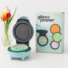 Gile &Posner 5-in-1 Mini Waffle Maker Sorbet Edition with Interchangeable Plates