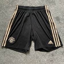 Adidas Mens Manchester United Black Shorts M #249