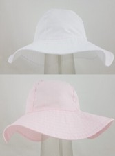 Baby & Girls Pink Spanish Style Wide Brim Sun Hat Bonnet 12M - 18M