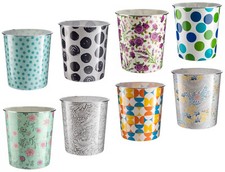 Waste paper dust bin round - waste,
