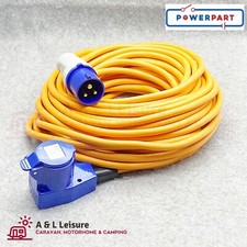 25m Mains Hook Up Lead With 90 Degree Inlet Caravan, Motorhome, Bailey - PO106N