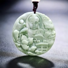 Green Natural Real Jade Buddha