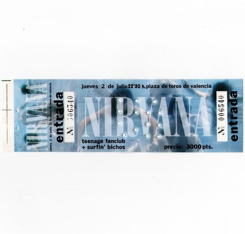 Nirvana unused concert ticket - unused,